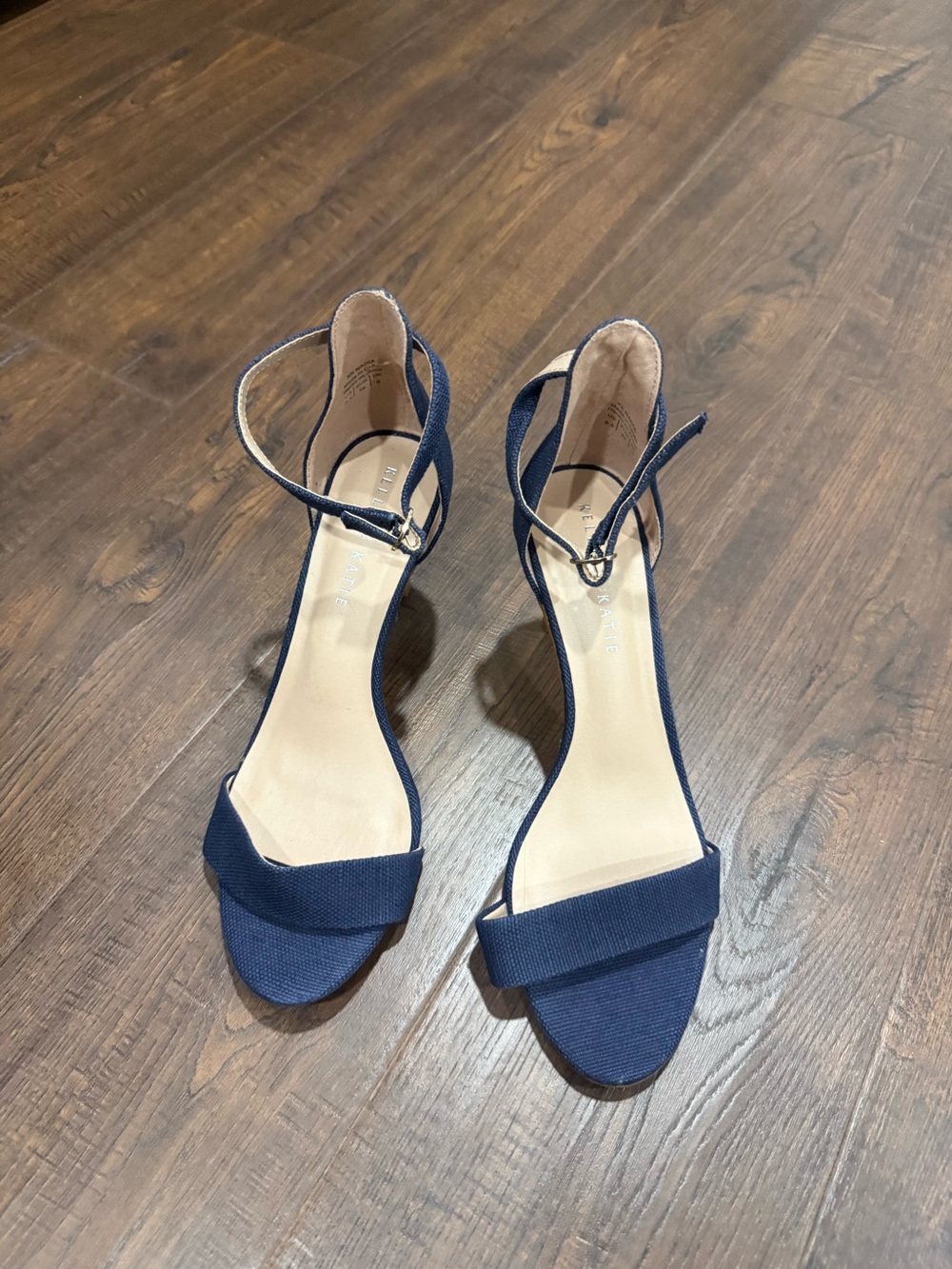 Kelly and Katie Women’s Denim Open-Toe Ankle Strap Sandals